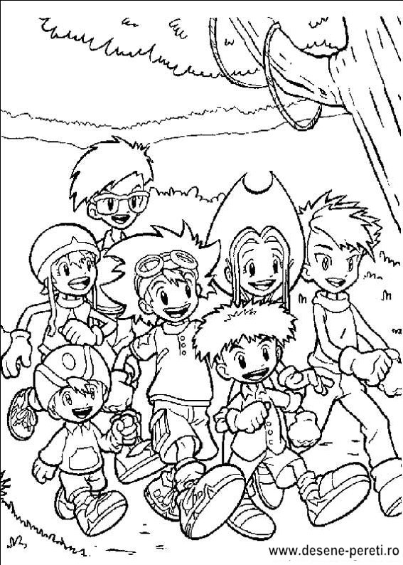 digimon desene colorat